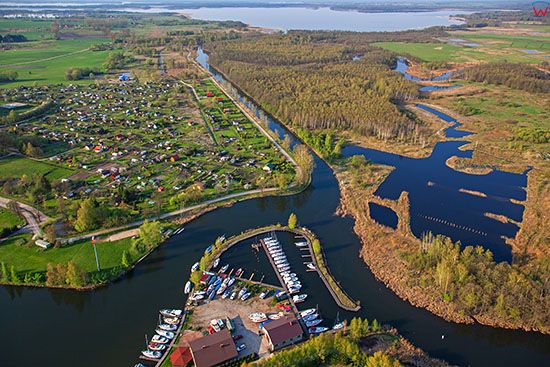 Wegorzewo, Kanal Wegorzewski i Port Mamry Yacht Czarter. EU, Pl, Warm-Maz. Lotnicze.